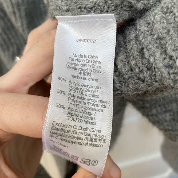 Madewell lightweight grey knit alpaca blend sweater - Picture 6 of 6